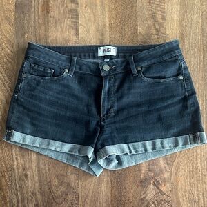 PAIGE Women's Dark Denim Jean Shorts 30